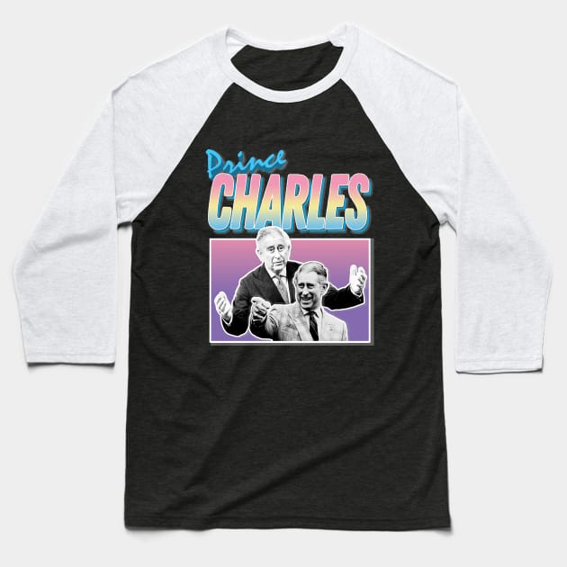 Prince Charles Laughing Graphic Design 90s Style Hipster Statement Tee Baseball T-Shirt by DankFutura